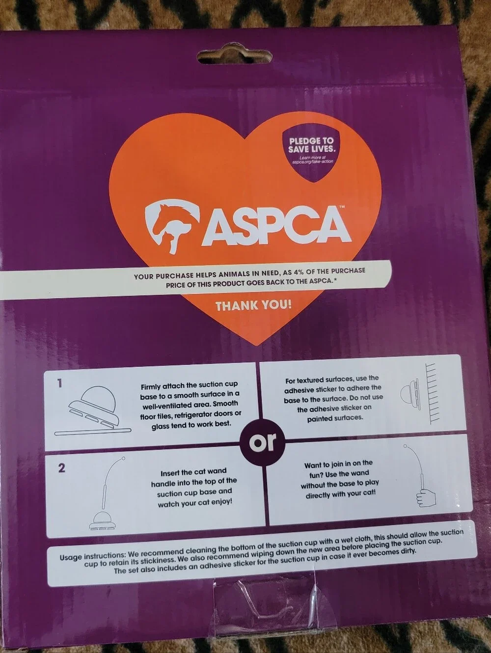ASPCA Suction Whirler Wand Cat Toy - Pink/White New Ea.